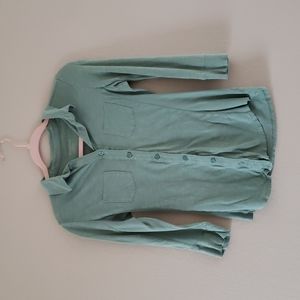 Merona sage green button down blouse